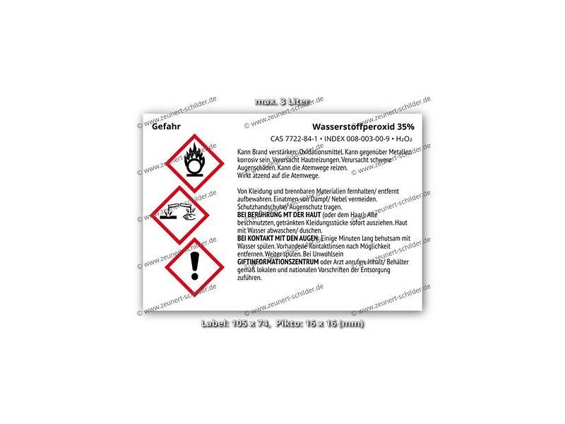 Wasserstoffperoxid 35 % - 25 l Kanister - CAS 7722-84-1