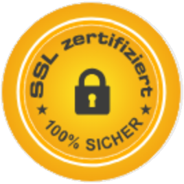 SSL zertifiziert, 100 % sicher